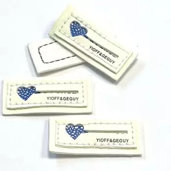 Нашивка под кожу «Сердечко», размер 2x4,5 см, цвет белый