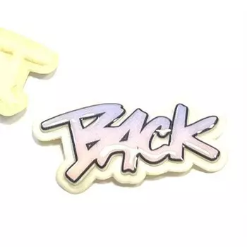 Нашивка прорезиненная, размер 3x5,5 см, цвет розовый, сиреневый