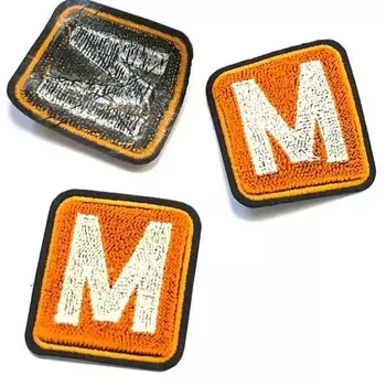 Нашивка, размер 4,5x5 см, цвет оранжевый