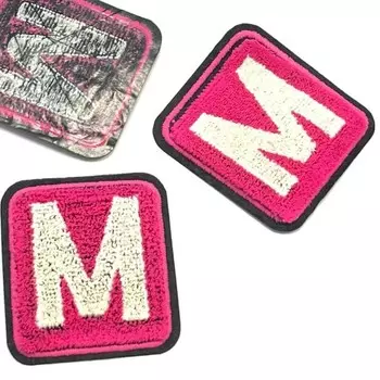 Нашивка, размер 4,5x5 см, цвет розовый