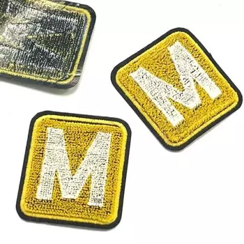 Нашивка, размер 4,5x5 см, цвет жёлтый