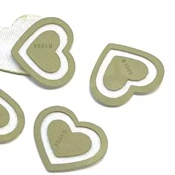 Нашивка «Сердечко», размер 2x2,5 см, цвет хаки