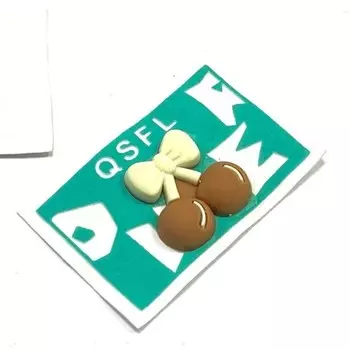 Нашивка силиконовая «Вишенки на мятном», размер 4x6 см