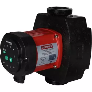 Насос циркуляционный ROMMER ERTI 32/40-180, 22 Вт, напор 4 м, 3 л/мин, гайки, теплоизоляц