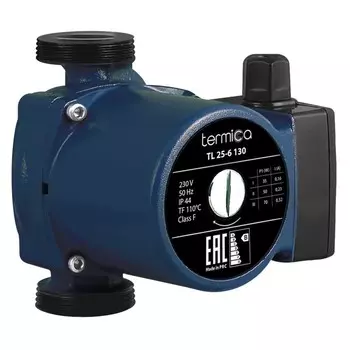 Насос циркуляционный Termica TL 25-6 130, 100 Вт, 60 л/мин, напор 6 м, чугун