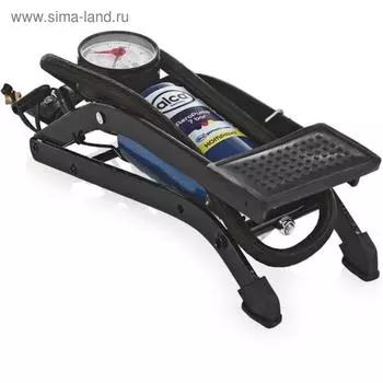 Насос ножной одноцилиндровый с манометром, ALCA