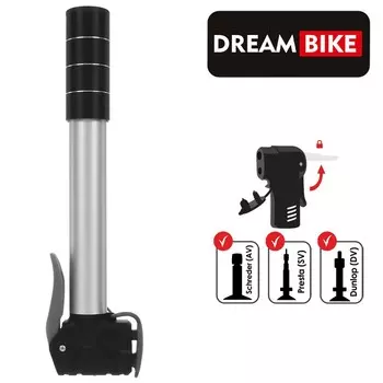 Насос ручной Dream Bike, цвет серый