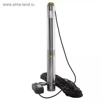 Насос скважинный Aquario ASP1С-50-90, d=3,5", 800 Вт, 50 л/мин, напор 55 м, кабель 35 м