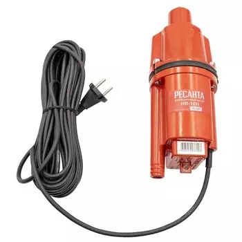 Насос вибрационный "Ресанта" НВ-10Н, 300 Вт, нижний забор, 22 л/мин, напор 75 м, кабель 10 м 79838