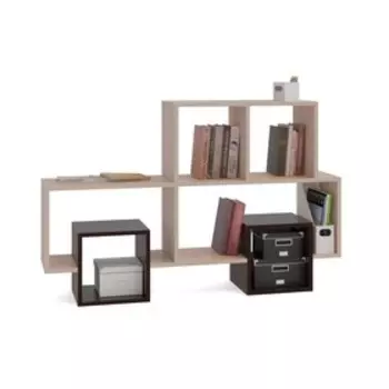 Настенная полка, 1200 × 252 × 771 мм, цвет белёный дуб/венге