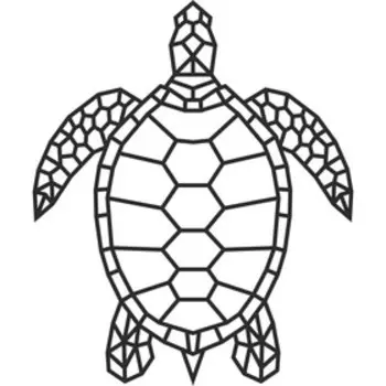 Настенное панно из дерева, сборная модель, EWA Design, Морская черепаха