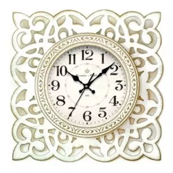 Настенные часы, серия: Интерьер, "Дортмунд", плавный ход, 46 х 46 х 3.5 см