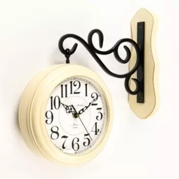 Настенные часы, серия: Садовые, "Биферно", плавный ход, 22 х 22 х 6 см