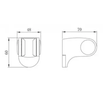 Настенный держатель лейки Lemark LM8083C, поворотный, хром