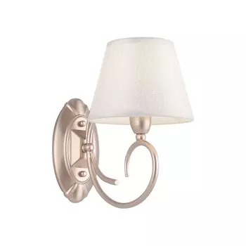 Настенный светильник 40Вт, 1хE14, 26x16 см, матовое золото