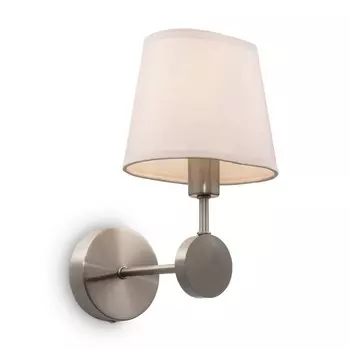 Настенный светильник 40Вт, 1хE14, 28x16 см, никель