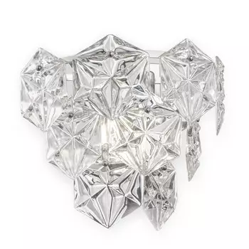 Настенный светильник 60Вт, 2хE14, 23,5x17,5 см, хром