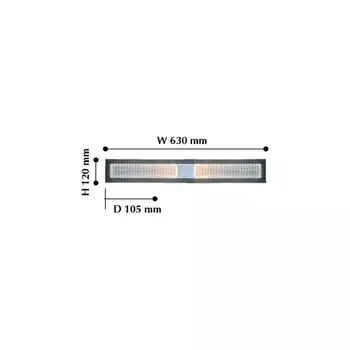 Настенный светильник Groove 630 мм, 95 мм, LED 9,6Вт