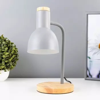 Настольная лампа "Эко" 1xE27 40Вт серый 15х15х42,5 см RISALUX