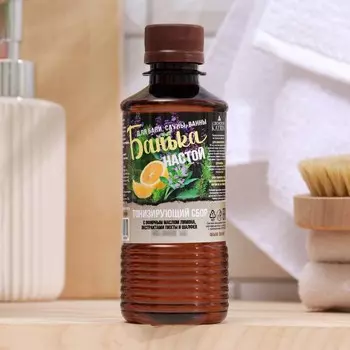 Настой для бани тонизирующий Laboratory Katrin с эфирным маслом лимона, экстрактами пихты и шалфея, 250 мл