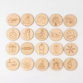 Настольная игра-головоломка "Мемори. Новогодняя", d=4 см, 40 фишек