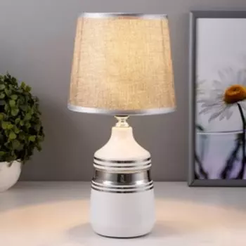 Настольная лампа 16501/1 E14 40Вт бело-хромовый 20х20х32 см