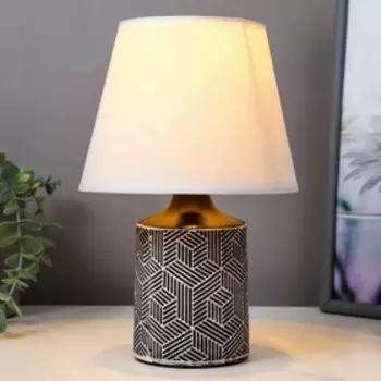 Настольная лампа 16533/1 E14 40Вт черно-белый 17,5х17,5х26,5 см