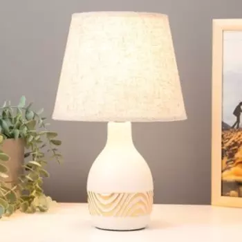 Настольная лампа 16543/1 E14 40Вт бело-золотой 20х20х32 см