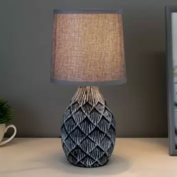 Настольная лампа 16559/1GR E14 40Вт бело-серый 15х15х30 см