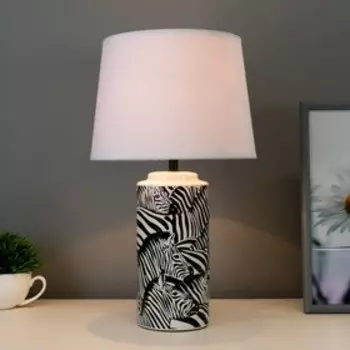 Настольная лампа 16566/1 E14 40Вт бело-черный 22,5х22,5х41,5 см RISALUX