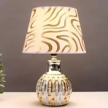 Настольная лампа 16789/1 E14 40Вт серебристо-золотой 22x22x32 см