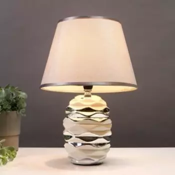 Настольная лампа 16805/1WT E14 40Вт бело-хромовый 25x25x35 см