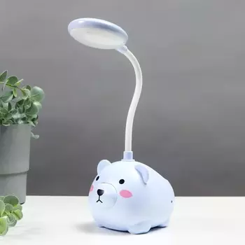 Настольная лампа 16806/1BL LED 5Вт USB голубой 9х12х34 см