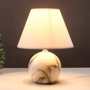 Настольная лампа 16818/1 E14 40 Вт бело-серый h.27 см RISALUX