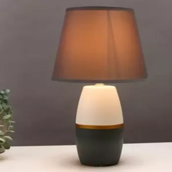 Настольная лампа 16819/1GR E14 40Вт бело-серый h.38см