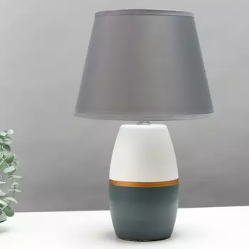 Настольная лампа 16819/1GR E14 40Вт бело-серый h.38см