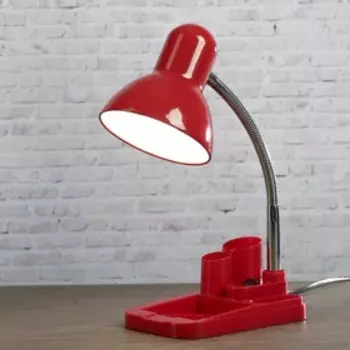 Настольная лампа 1х60вт E27 красная
