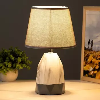 Настольная лампа «Адели» E14 40 Вт белый-серый 212134 см RISALUX