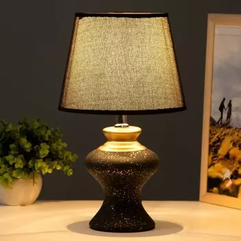 Настольная лампа "Алейна" E14 40Вт черный-золото 23х23х35 см RISALUX