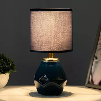 Настольная лампа "Алес" Е14 40Вт синий 13х13х25 см RISALUX