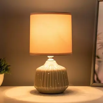 Настольная лампа "Алесса" Е14 40Вт серый 13х13х25 см RISALUX