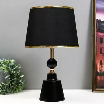 Настольная лампа "Алессандра" E27 40Вт черный 25х25х30 см RISALUX