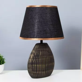 Настольная лампа "Аллано" E14 40Вт черно-золотой 20х25х39 см RISALUX