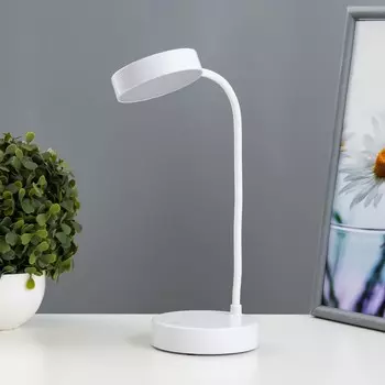 Настольная лампа "Алсер" LED 3Вт АКБ USB белый 9,8х9,8х38 см RISALUX