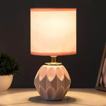 Настольная лампа "Амальтея" Е14 40Вт розовый 13х13х25 см RISALUX