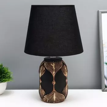 Настольная лампа RISALUX «Анфия», Е14, 40 Вт, черно-золотой, 202032 см