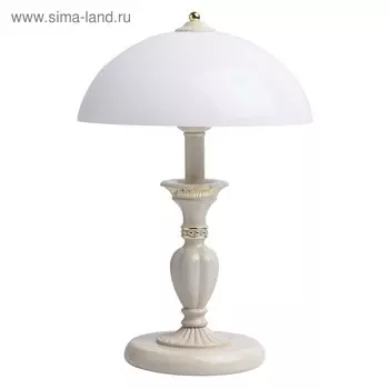 Настольная лампа "Ариадна" 2x60W E14 золото, слоновая кость 30x30x45см