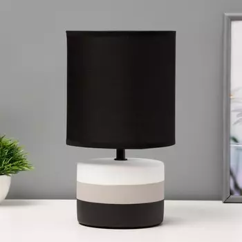 Настольная лампа RISALUX «Аристея», Е14, 40 Вт, бело-черный, 161628 см