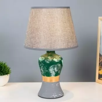 Настольная лампа "Арнелла" Е14 40Вт серо-зеленый 22х22х40 см RISALUX