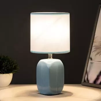 Настольная лампа «Арон» Е14 40 Вт голубой 131325 см RISALUX